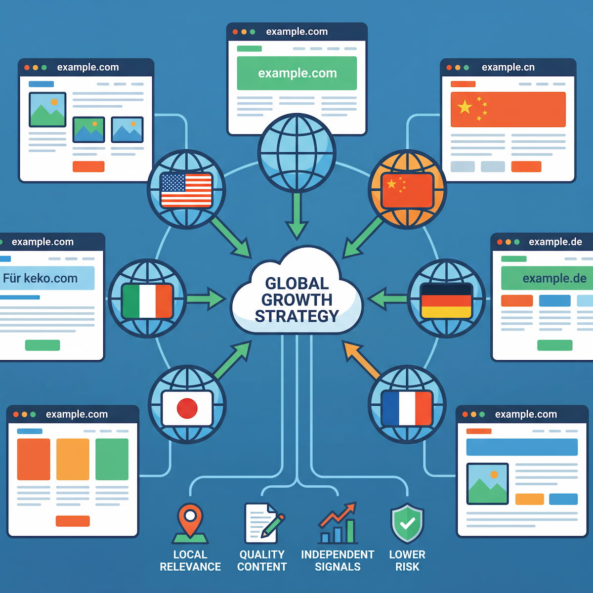 多语言站群 - 每市场独立域名、独立站点